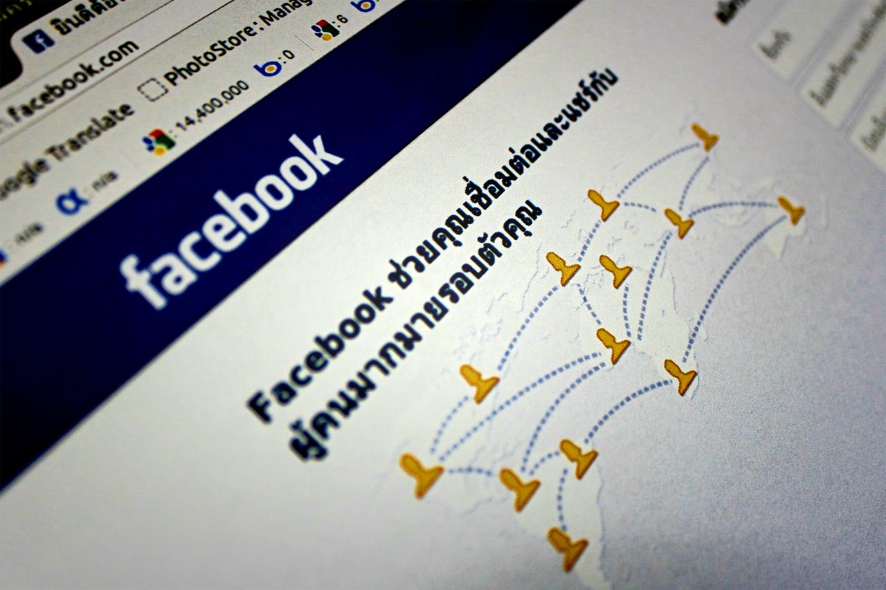 home-hero Close-up view of a Facebook webpage interface in a browser window.